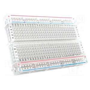 BREADBOARD CLEAR SELF-ADHESIVE 400 POINT MIKROE