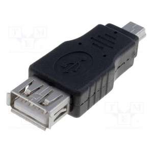 USB MINI-B PLUG TO TYPE-A FEMALE ADAPTER MIKROE