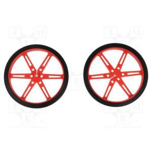 WHEEL 80Ø10MM PAIR RED POLOLU