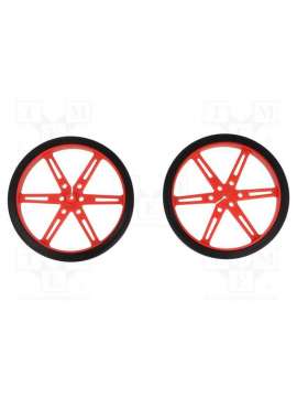 wheel 80ø10mm pair red-pololu