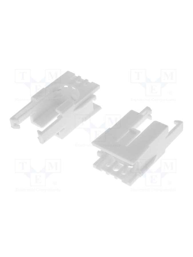 romi chassis motor clip pair - white-pololu