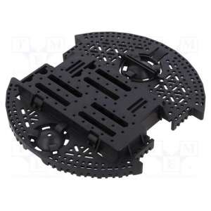 ROMI CHASSIS BASE PLATE - BLACK POLOLU