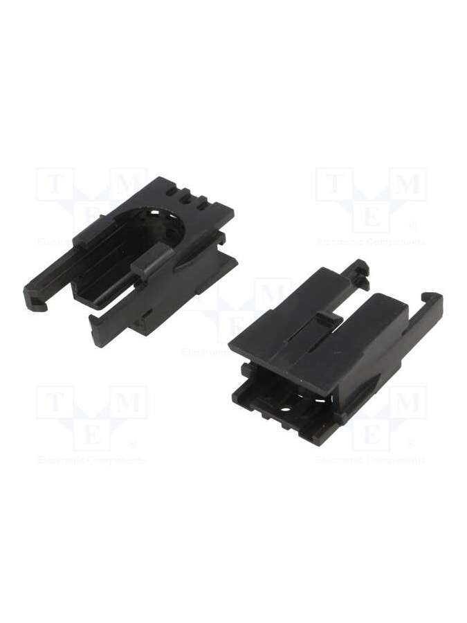 romi chassis motor clip pair - black-pololu