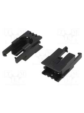 romi chassis motor clip pair - black-pololu