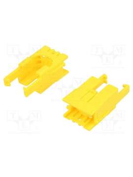 romi chassis motor clip pair - yellow-pololu