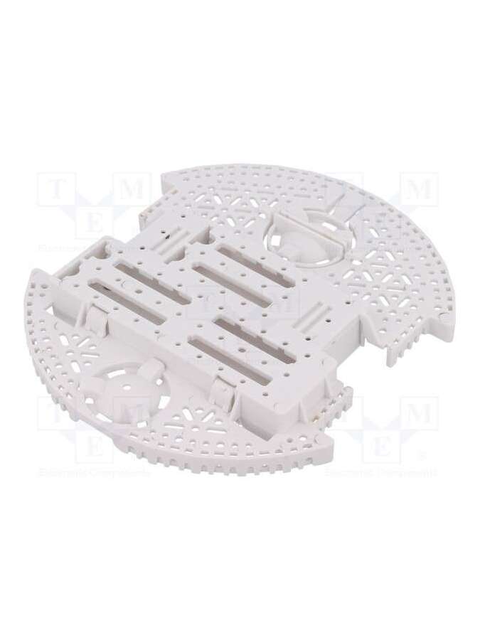 romi chassis base plate - white-pololu