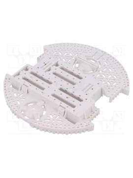 romi chassis base plate - white-pololu