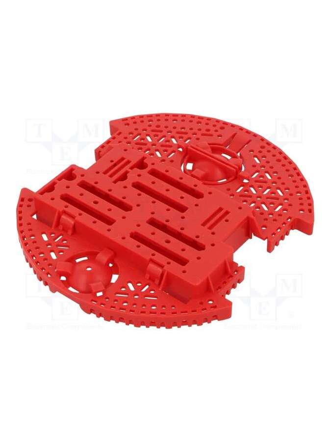 romi chassis base plate - red-pololu