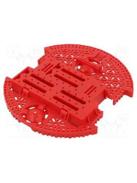 romi chassis base plate - red-pololu