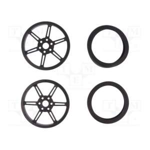 WHEEL W/INSERTS FOR 3MM AND 4MM SHAFTS POLOLU