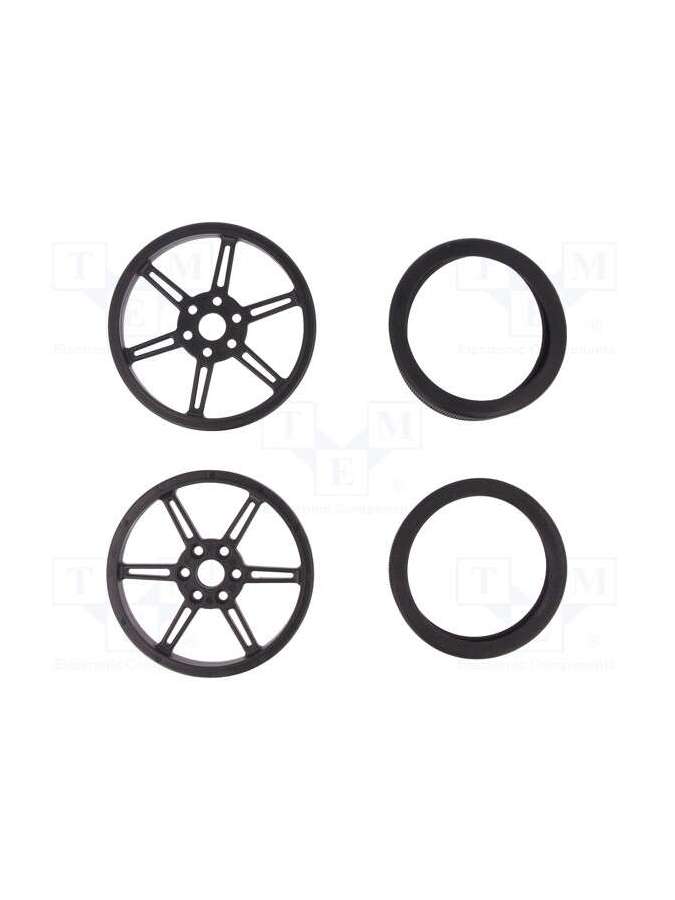 wheel w/inserts for 3mm and 4mm shafts-pololu