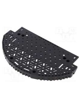 romi chassis expansion plate - black-pololu