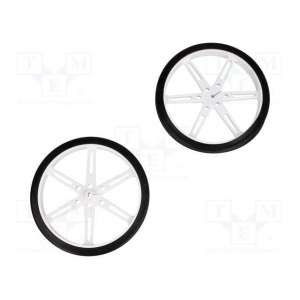 WHEEL 80Ø10MM PAIR WHITE POLOLU