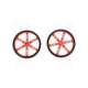 wheel 90ø10mm pair red-pololu