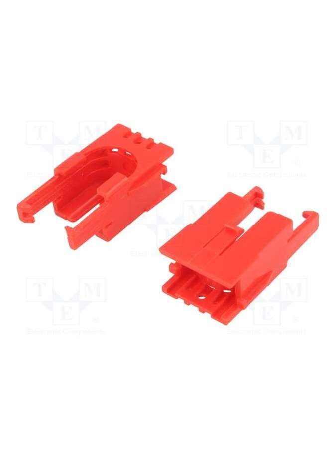 romi chassis motor clip pair - red-pololu