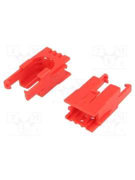 romi chassis motor clip pair - red-pololu