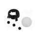 romi chassis ball caster kit - black-pololu