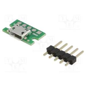USB MICRO-B CONNECTOR BREAKOUT BOARD POLOLU