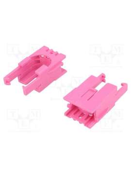 romi chassis motor clip pair - pink-pololu
