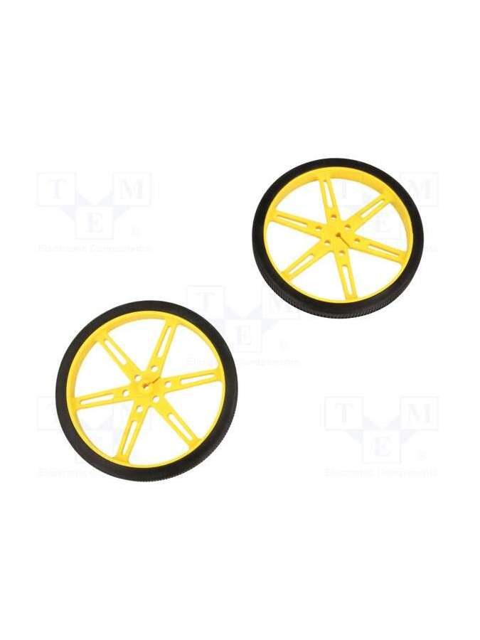 wheel 80ø10mm pair yellow-pololu