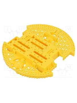 romi chassis base plate - yellow-pololu