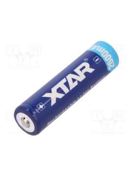18650 2600 4.5a button top-xtar