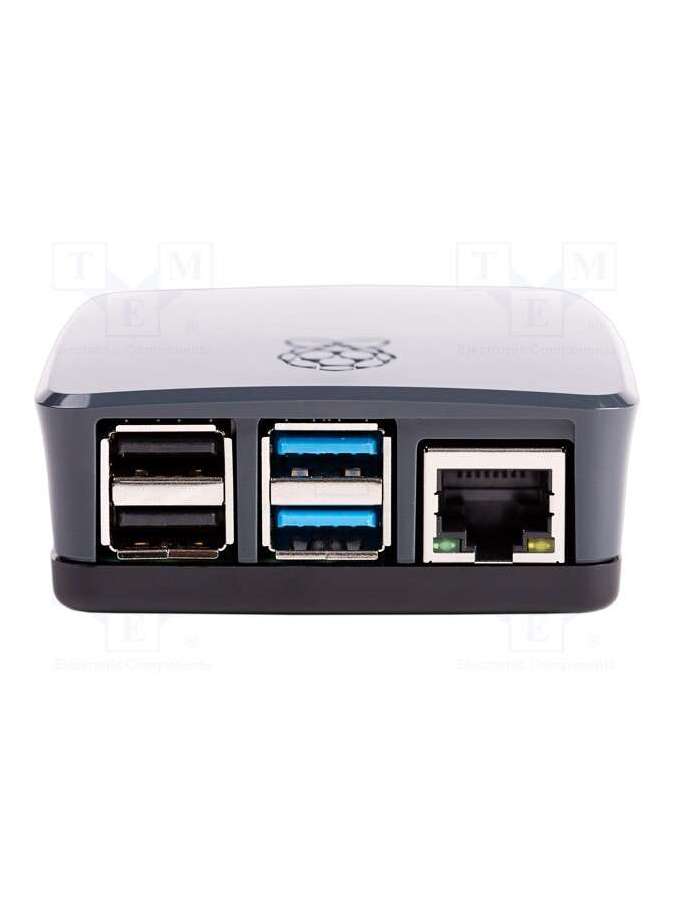 rpi official case for pi4 (black/grey)-raspberry pi