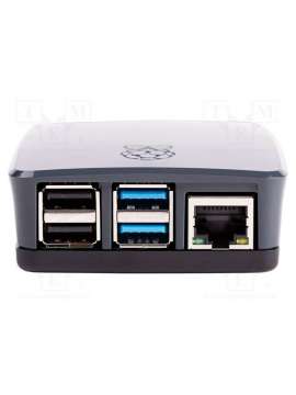 rpi official case for pi4 (black/grey)-raspberry pi