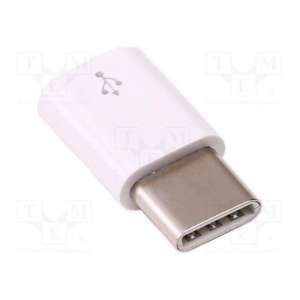 MICRO USB(F) TO USB-C(M) ADAPTER WHITE RASPBERRY PI