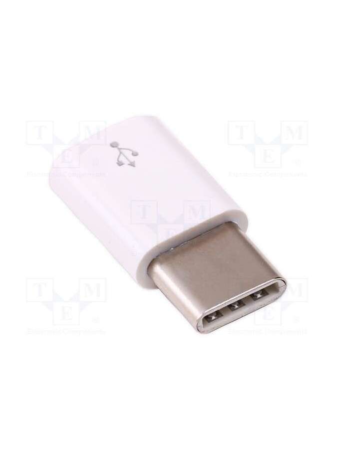 micro usb(f) to usb-c(m) adapter white-raspberry pi