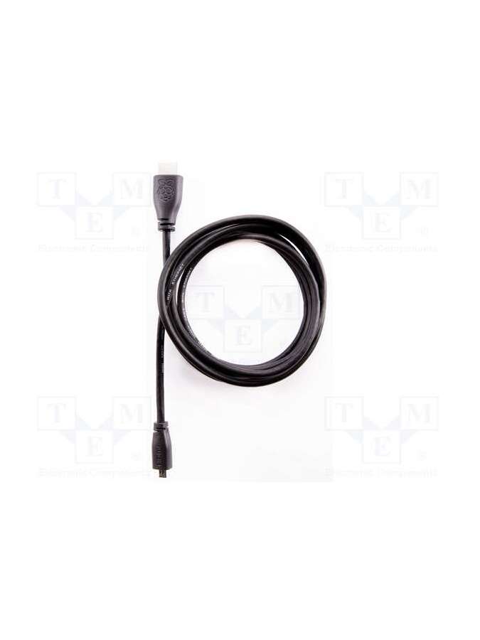 micro-hdmi/m to hdmi-a/m cable, 1m black-raspberry pi
