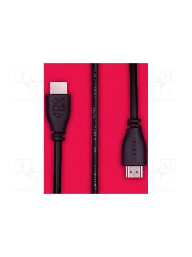 hdmi to hdmi cable 1m black 789-21051001-raspberry pi