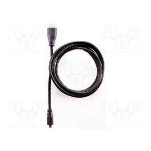 MICRO-HDMI/M TO HDMI-A/M CABLE 2M, BLACK RASPBERRY PI