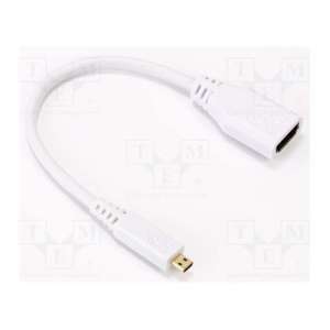 MICRO-HDMI TO HDMI-A (F) CABLE 235 WHITE RASPBERRY PI