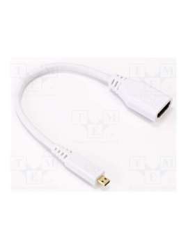 micro-hdmi to hdmi-a (f) cable 235 white-raspberry pi