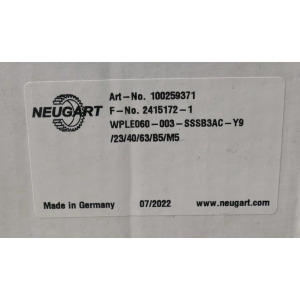 WPLE060-003-SSSB3AC-Y9 NEUGART