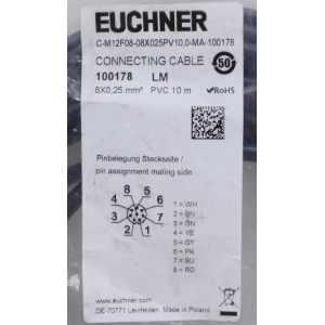 M12F08-08X025PV10 EUCHNER