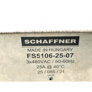 FS5106-25-07 SCHAFFNER USADO