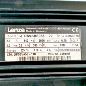 00353578 LENZE D'OCCASION