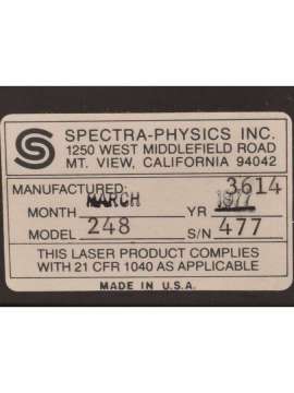 exciter 248 / laser 142-usd-spectra physics