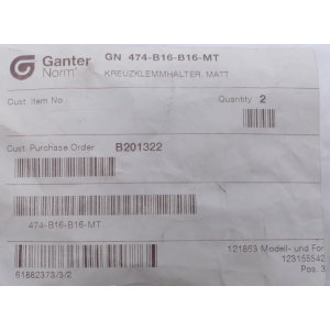 GN 474-B16-B16-MT GANTERNORM